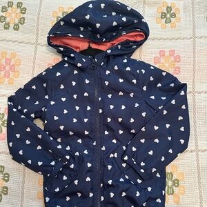 Carter's Blue Jacket with White Hearts